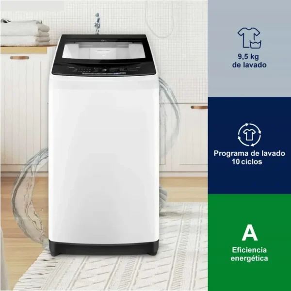Lavadora ELECTROLUX Carga Superior 9.5 Kilos EWIW95F6USVW - Imagen 3
