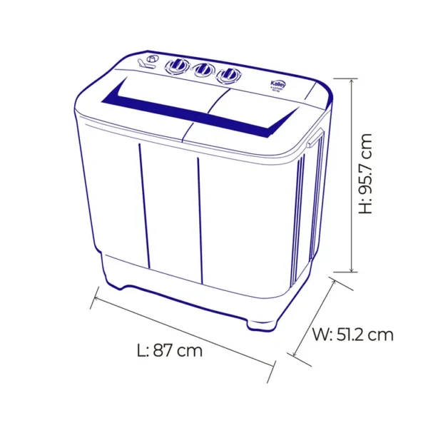 Lavadora KALLEY Semi automática Carga Superior 13 Kilos K-LDT13K - Imagen 3