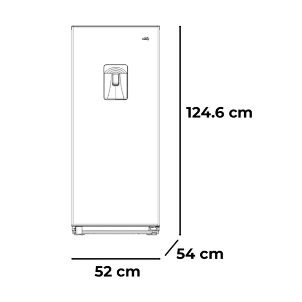 Nevera KALLEY Frost Una Puerta 187 Litros K-N187L2GO Gris Oscuro - Imagen 2