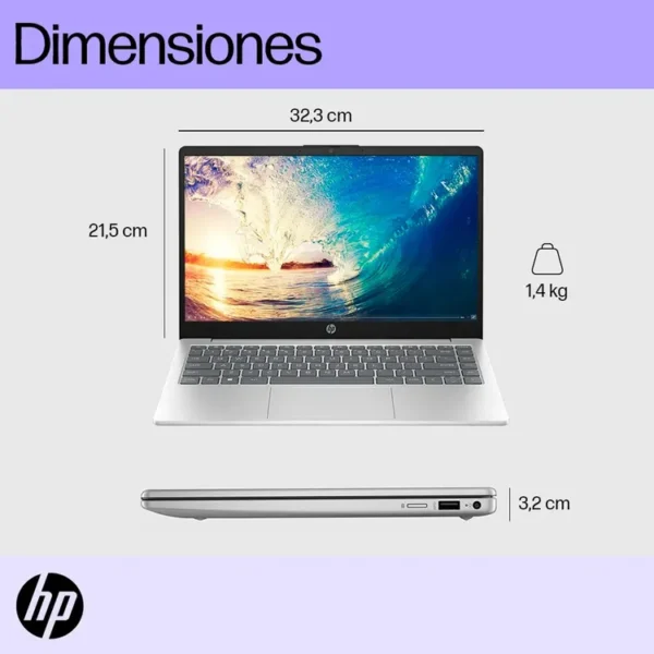 HP 14" Pulgadas EP0027la - Intel Core i3 - RAM 8GB - Disco SSD 512 GB - Imagen 4