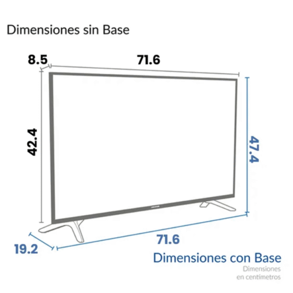TV CHALLENGER 32" Pulgadas 80 cm 32TG81 HD LED Smart TV Google - Imagen 3