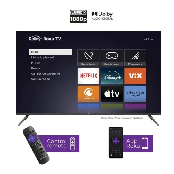 TV KALLEY 40" Pulgadas 102 cm K-RTV40FHD Smart TV Roku TV - Imagen 3