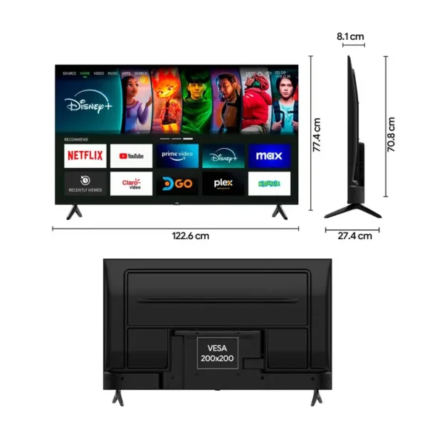 TV KALLEY 55" Pulgadas 139 cm 55SB300 4K UHD Smart TV Linux - Imagen 3